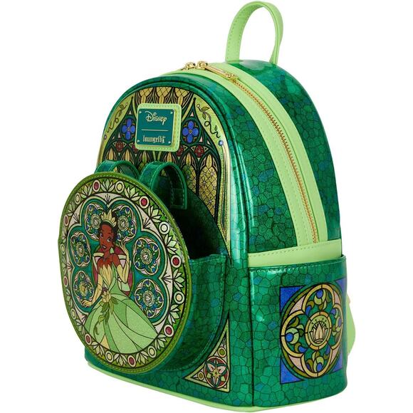 Loungefly Tiana Stained Glass Mini-Backpack NWT main image 5